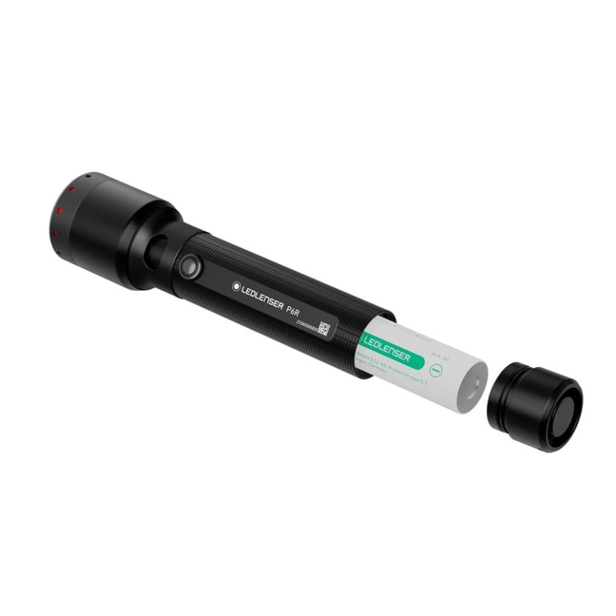 Ledlenser P6R - презареждаем LED фенер с регулиране на яркостта, 3000 mAh, IP68, 1200 lm, 65 ч, черен