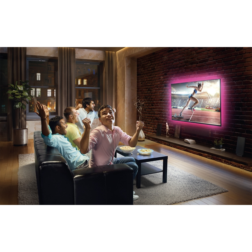 Ledvance - димируема LED RGB лента FLEX TV MOOD 1m LED/4W/5V + дистанционно управление