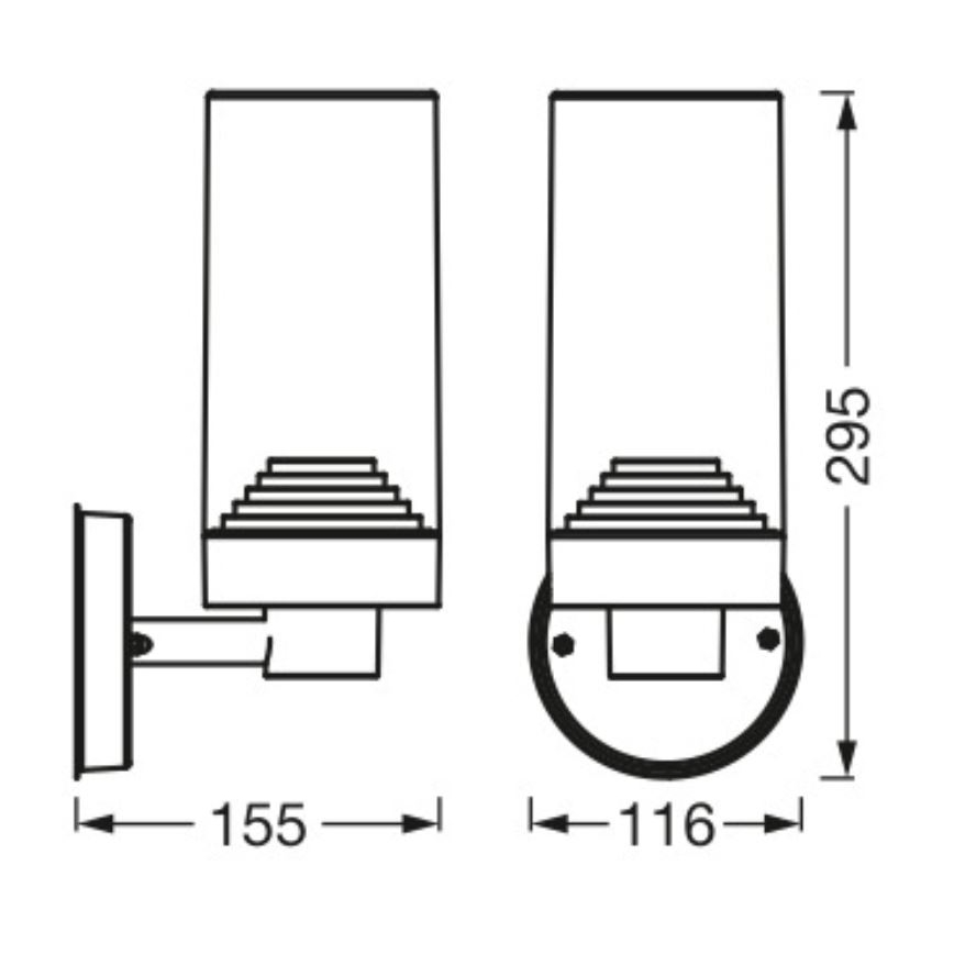 Ledvance - Екстериорен аплик AMBER 1xE27/20W/230V IP44