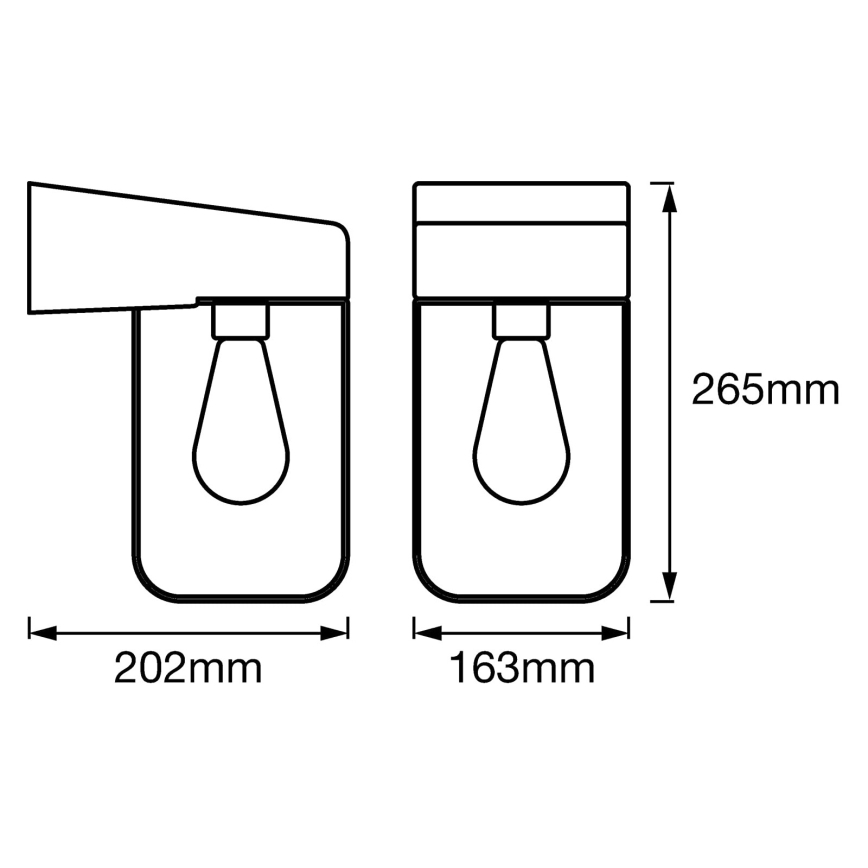 Ledvance - Екстериорен аплик BOLO 1xE27/60W/230V IP44