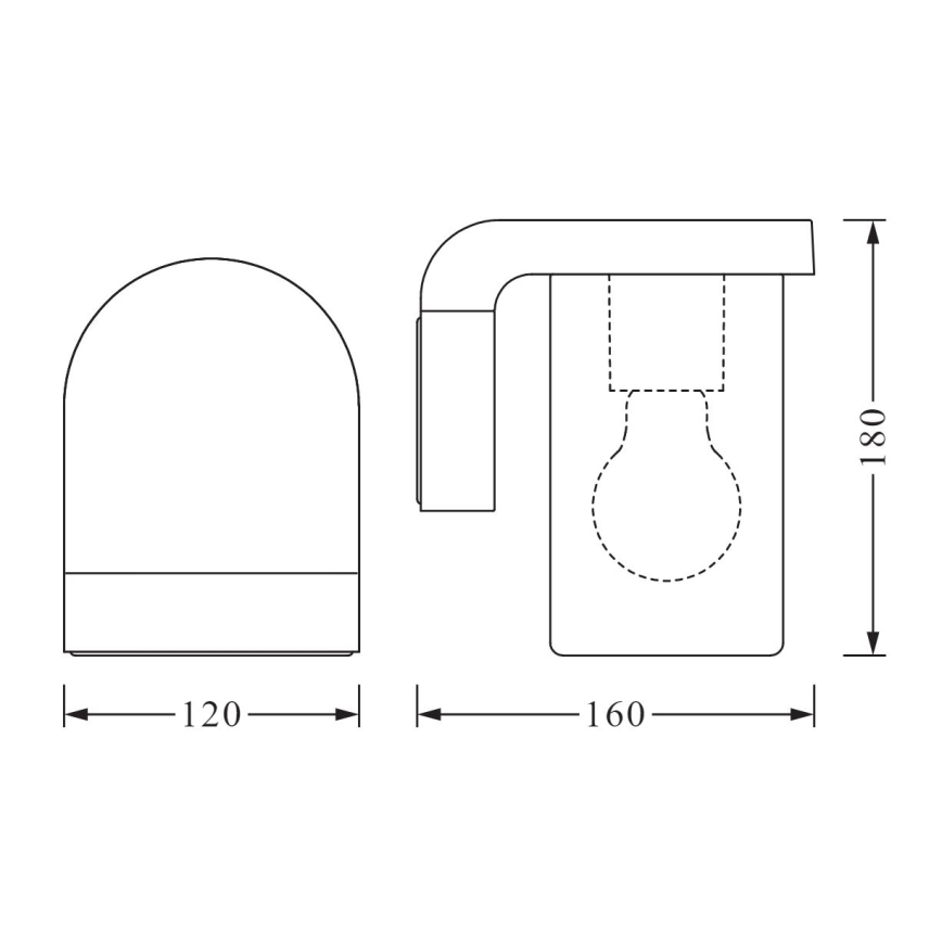 Ledvance - Екстериорен аплик CASCADE 1xE27/25W/230V IP44