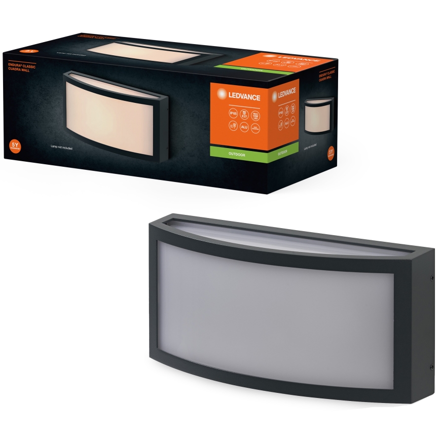 Ledvance - Екстериорен аплик CUADRA 1xE27/40W/230V IP65