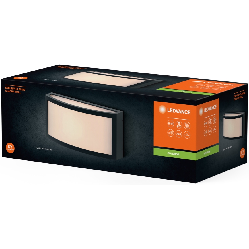 Ledvance - Екстериорен аплик CUADRA 1xE27/40W/230V IP65