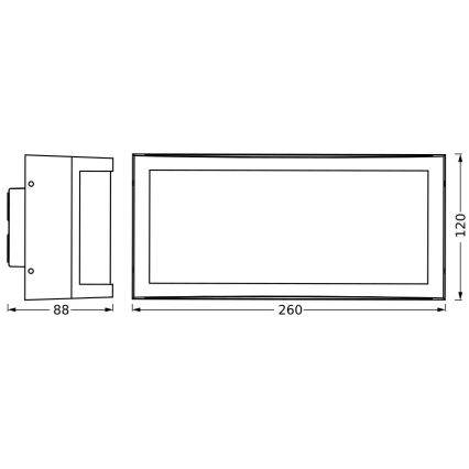 Ledvance - Екстериорен аплик CUADRA 1xE27/40W/230V IP65