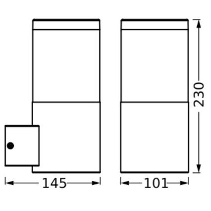 Ledvance - Екстериорен аплик EBRO 1xE27/20W/230V IP44