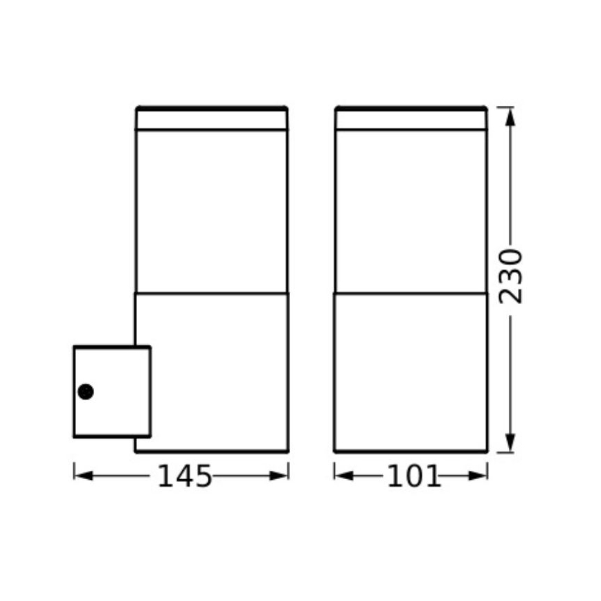 Ledvance - Екстериорен аплик EBRO 1xE27/20W/230V IP44