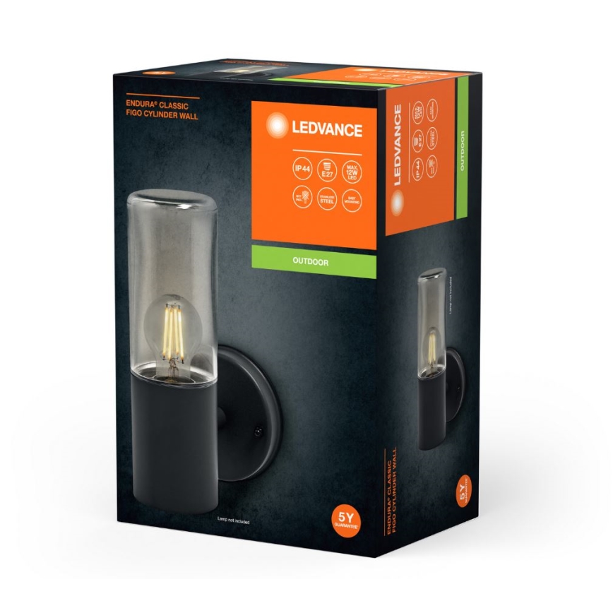 Ledvance - Екстериорен аплик FIGO CYLINDER 1xE27/20W/230V IP44