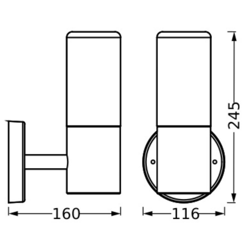 Ledvance - Екстериорен аплик FIGO CYLINDER 1xE27/20W/230V IP44