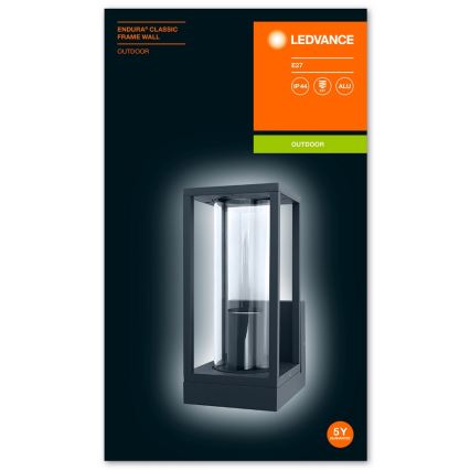Ledvance - Екстериорен аплик FRAME 1xE27/60W/230V IP44