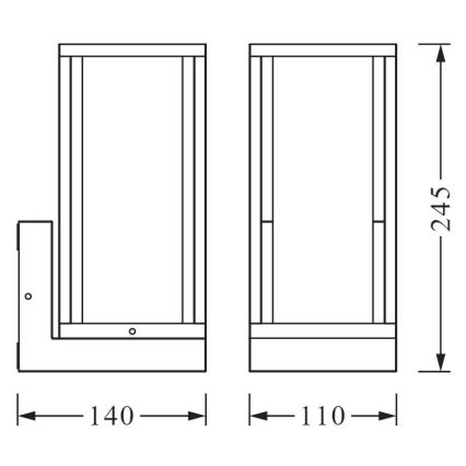 Ledvance - Екстериорен аплик FRAME 1xE27/60W/230V IP44