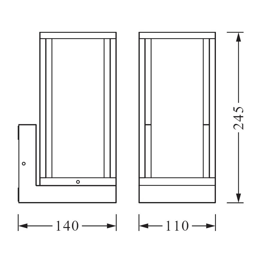 Ledvance - Екстериорен аплик FRAME 1xE27/60W/230V IP44