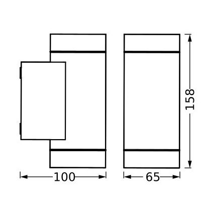 Ledvance - Екстериорен аплик ITYS 2xGU10/35W/230V IP65