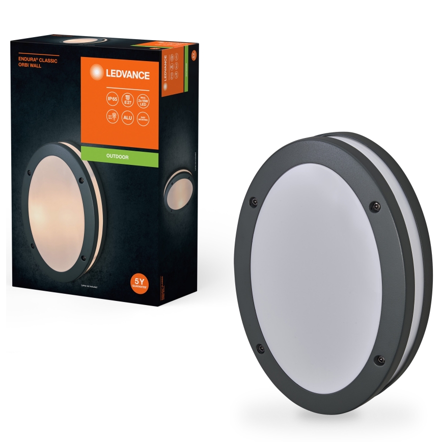 Ledvance - Екстериорен аплик ORBI 2xE27/18W/230V IP65