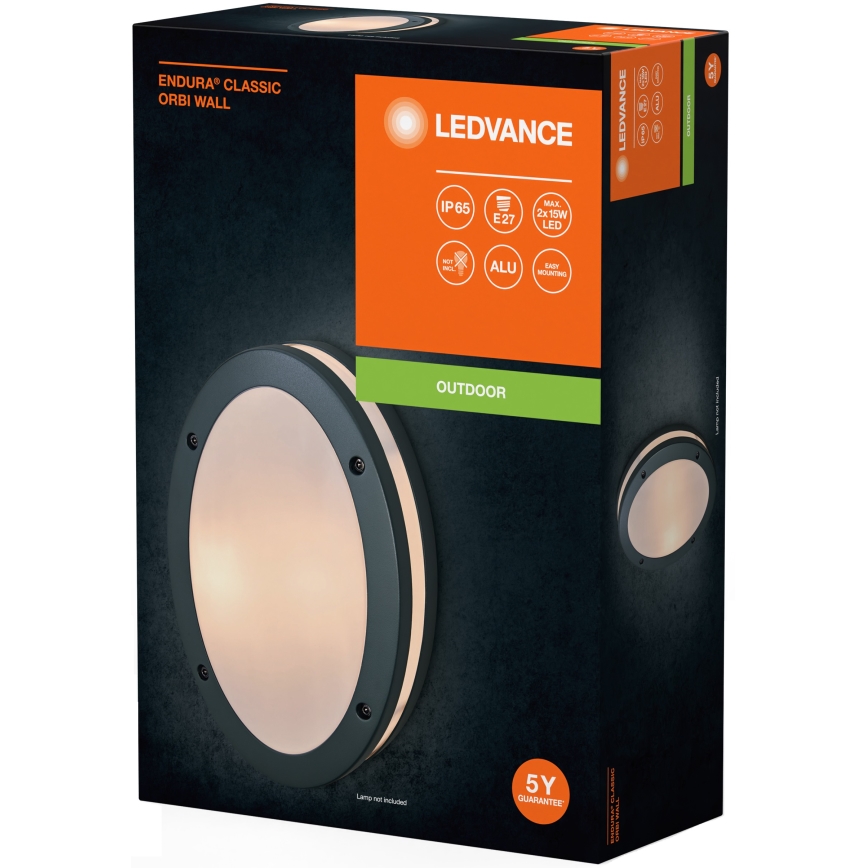 Ledvance - Екстериорен аплик ORBI 2xE27/18W/230V IP65