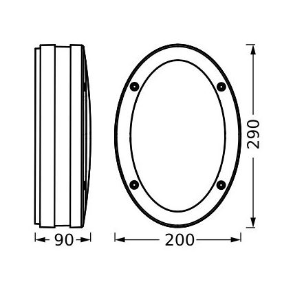 Ledvance - Екстериорен аплик ORBI 2xE27/18W/230V IP65