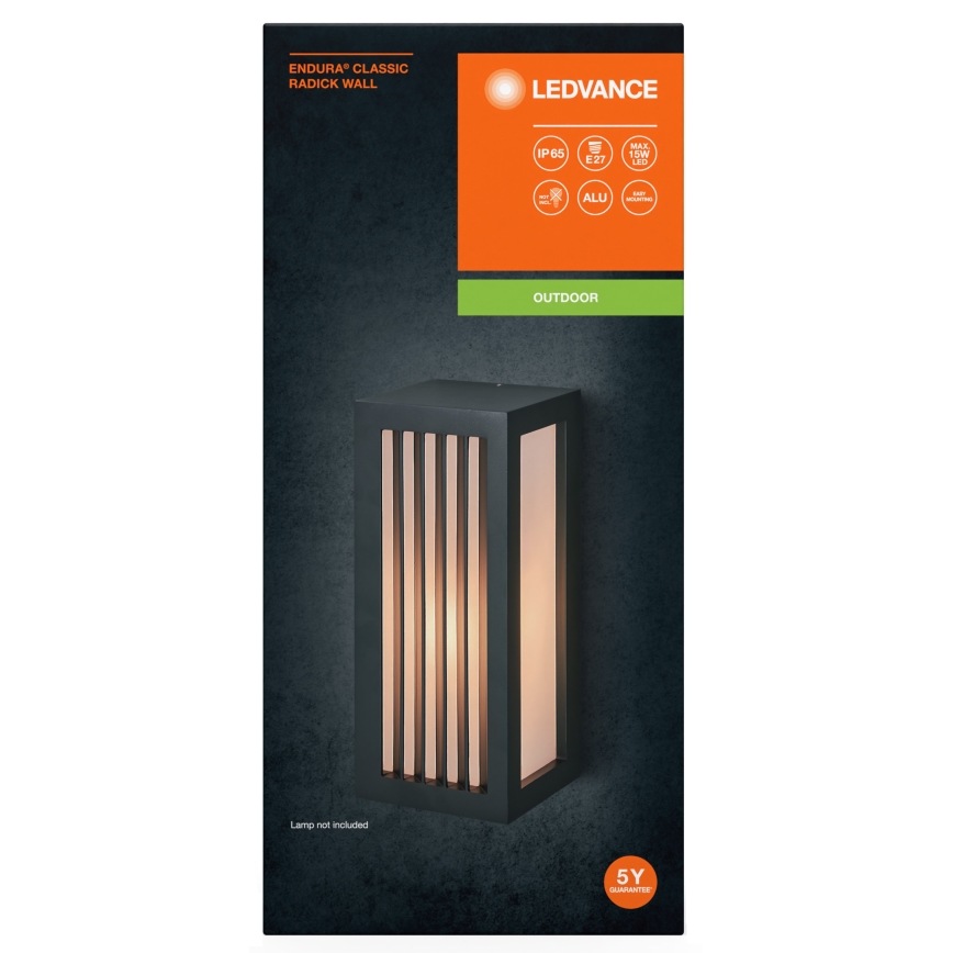 Ledvance - Екстериорен аплик RADICK  1xE27/18W/230V IP65