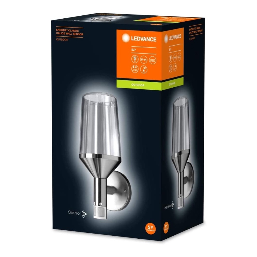 Ledvance - Екстериорен аплик със сензор CALICE 1xE27/60W/230V IP44