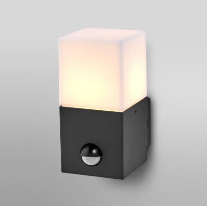 Ledvance - Екстериорен аплик със сензор FIGO SQUARE 1xE27/20W/230V