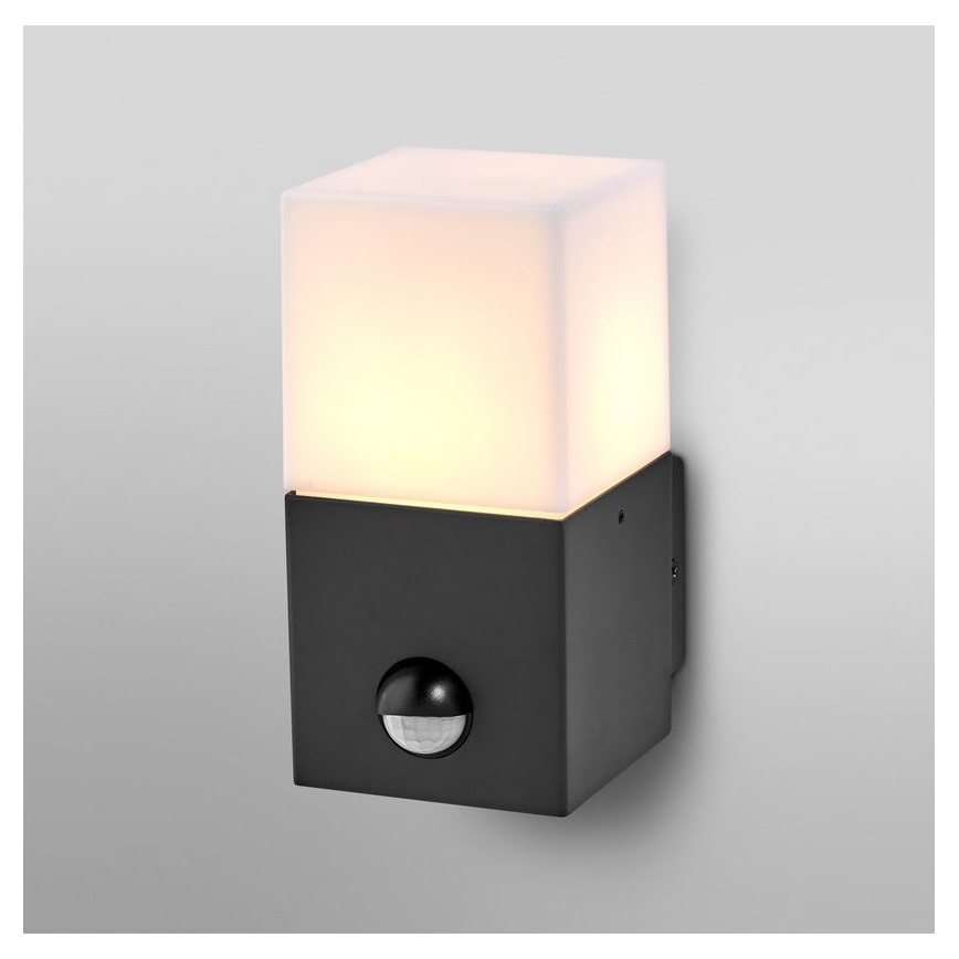 Ledvance - Екстериорен аплик със сензор FIGO SQUARE 1xE27/20W/230V