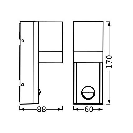 Ledvance - Екстериорен аплик със сензор ISIDOR 1xGU10/35W/230V IP65