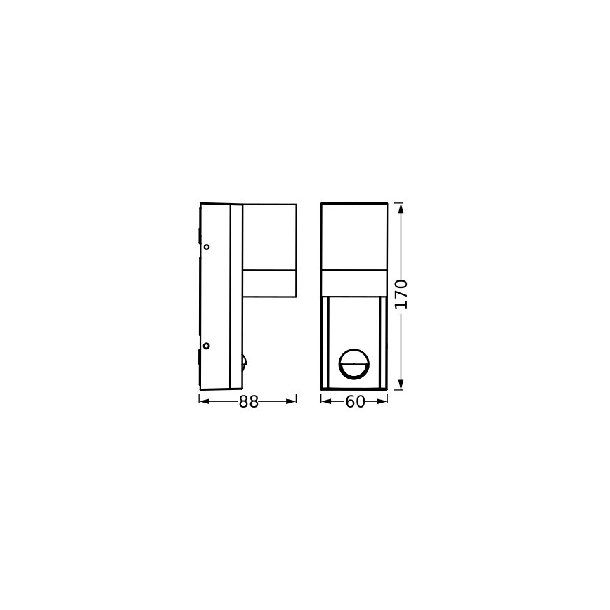 Ledvance - Екстериорен аплик със сензор ISIDOR 1xGU10/35W/230V IP65