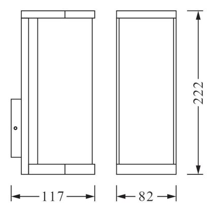 Ledvance - Екстериорен аплик TUBULAR 1xE27/60W/230V IP44