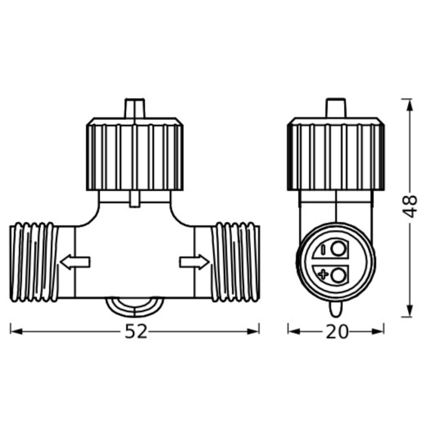 Ledvance - Екстериорен connector ENDURA 24W/12V IP67
