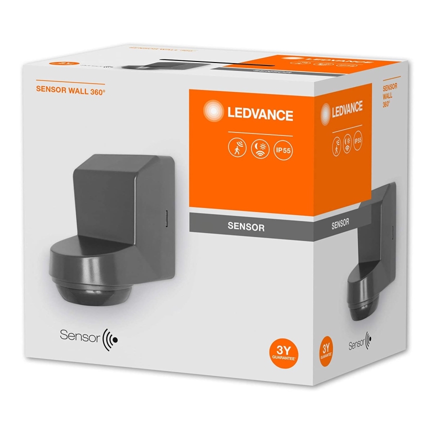 Ledvance - Екстериорен инфрачервен сензор за движение 230V IP55 антрацит