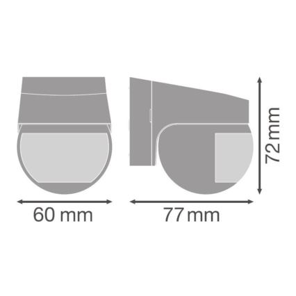 Ledvance - Екстериорен инфрачервен сензор за движение 230V IP44 бял
