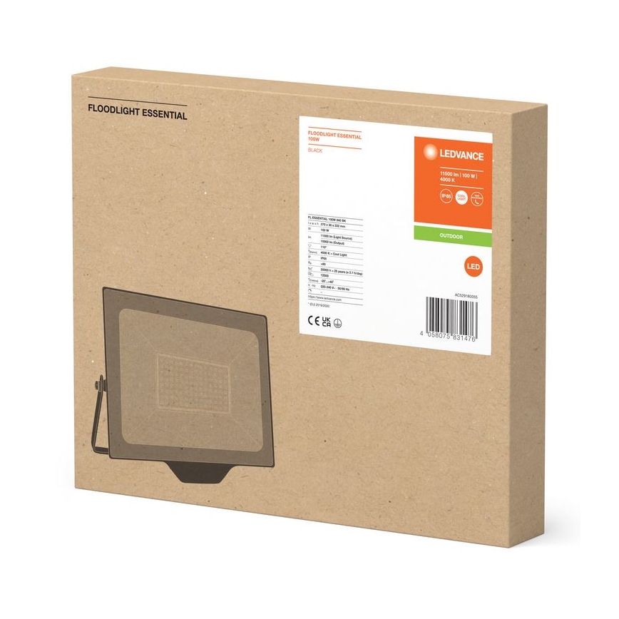 Ledvance - Екстериорен LED прожектор FLOODLIGHT ESSENTIAL LED/100W/230V IP65