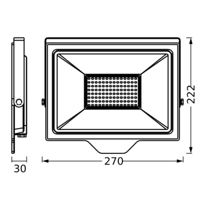 Ledvance - Екстериорен LED прожектор FLOODLIGHT ESSENTIAL LED/100W/230V IP65
