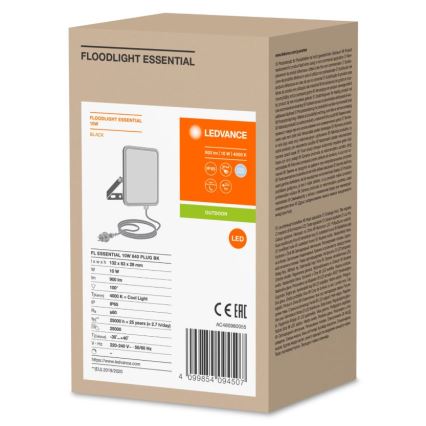 Ledvance - LED Екстериорен прожектор за стена FLOODLIGHT ESSENTIAL LED/10W/230V IP65