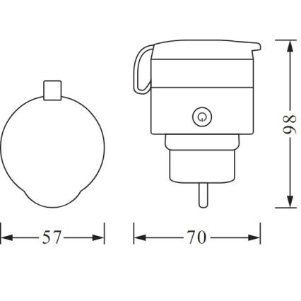 Ledvance - Екстериорен смарт контакт SMART+ PLUG 3680W IP44
