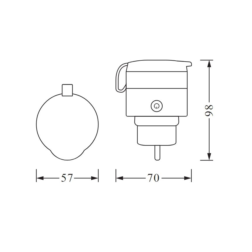 Ledvance - Екстериорен смарт контакт SMART+ PLUG 3680W IP44