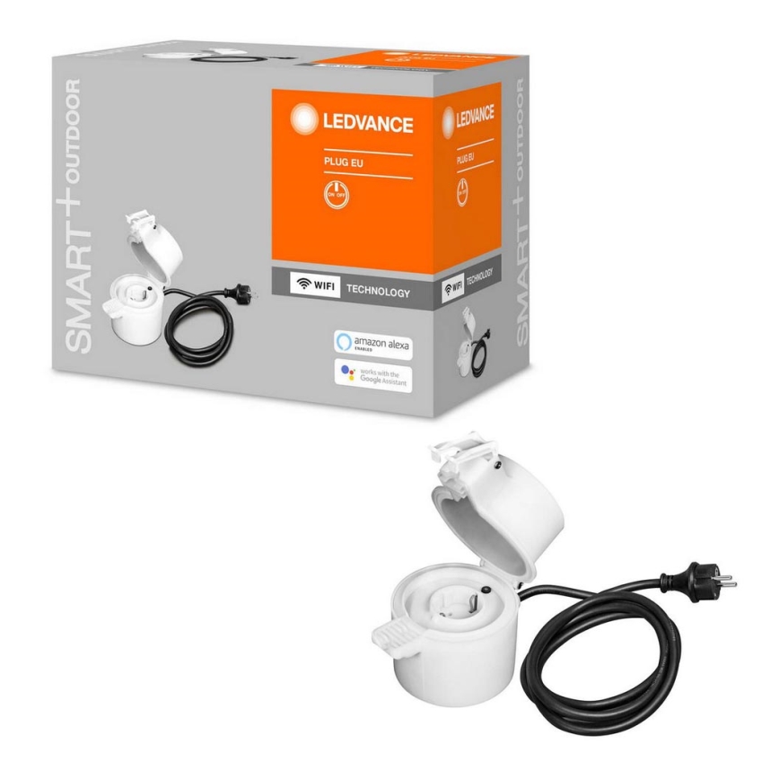 Ledvance - Екстериорен смарт контакт SMART+ PLUG SCHUKO 3680W IP44 Wi-Fi