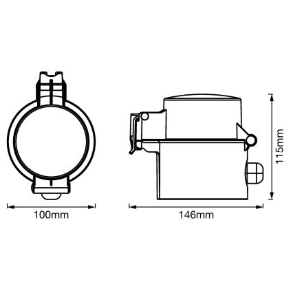 Ledvance - Екстериорен смарт контакт SMART+ PLUG SCHUKO 3680W IP44 Wi-Fi