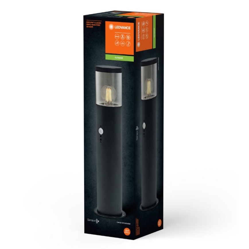 Ledvance - Екстериорна лампа със сензор EBRO 1xE27/20W/230V IP44