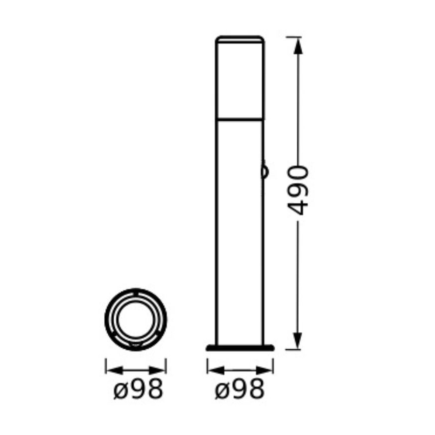 Ledvance - Екстериорна лампа със сензор FIGO CYLINDER 1xE27/20W/230V IP44