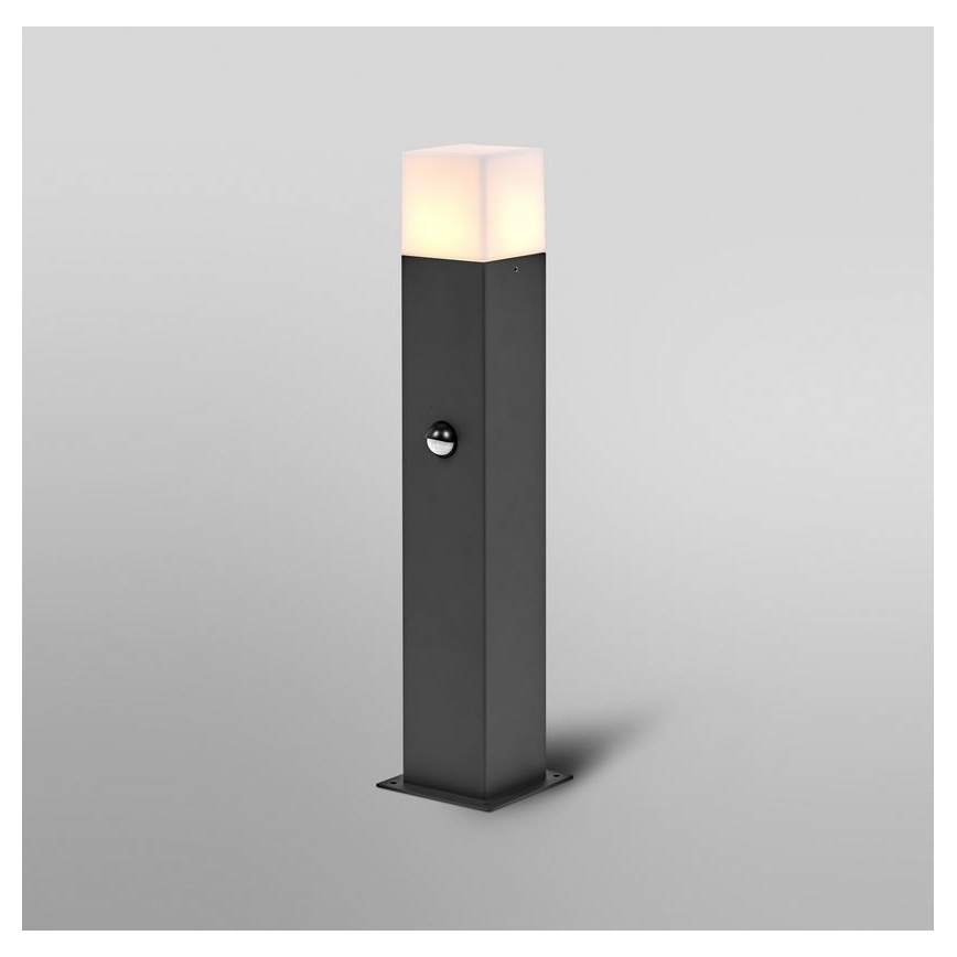 Ledvance - Екстериорна лампа със сензор FIGO SQUARE 1xE27/20W/230V IP44