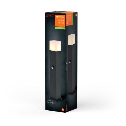 Ledvance - Екстериорна лампа със сензор FIGO SQUARE 1xE27/20W/230V IP44