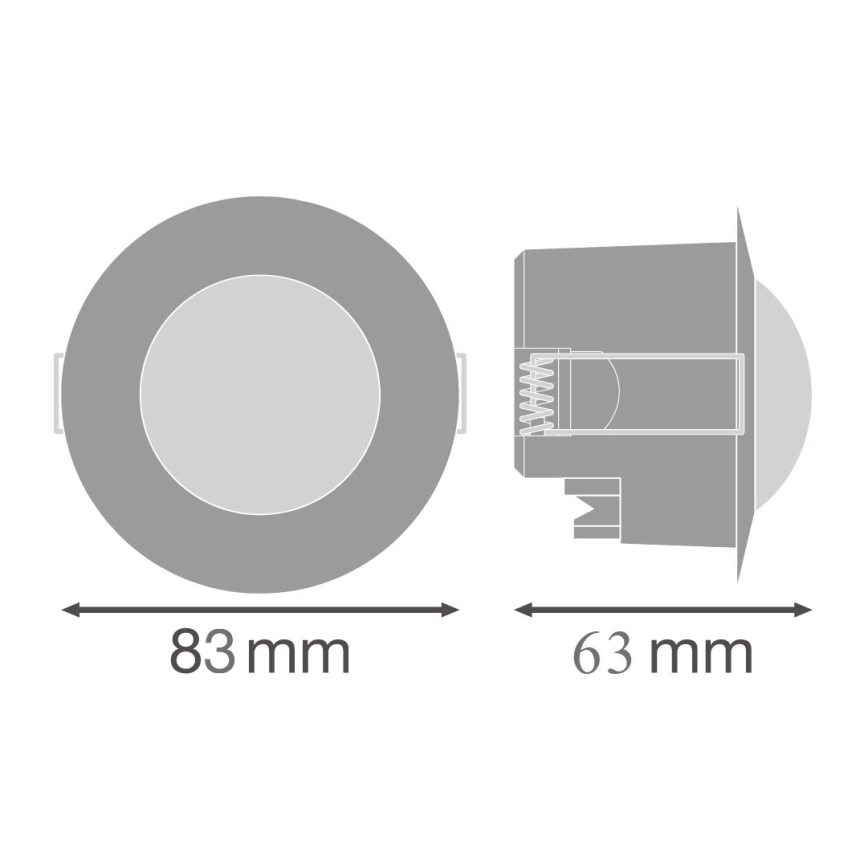 Ledvance - Инфрачервен сензор за движение за вграждане FLUSH 230V бял