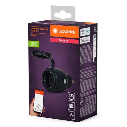 Ledvance - Интелигентен екстериорен контакт SMART+ 3680W/230V/Тип F/SCHUKO 16A IP44 черен