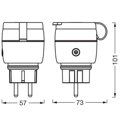 Ledvance - Интелигентен екстериорен контакт SMART+ 3680W/230V/Тип F/SCHUKO 16A IP44 черен