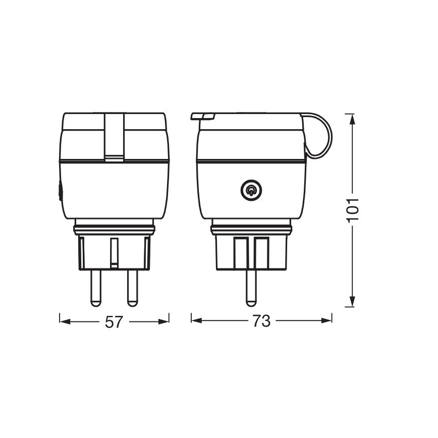 Ledvance - Интелигентен екстериорен контакт SMART+ 3680W/230V/Тип F/SCHUKO 16A IP44 черен