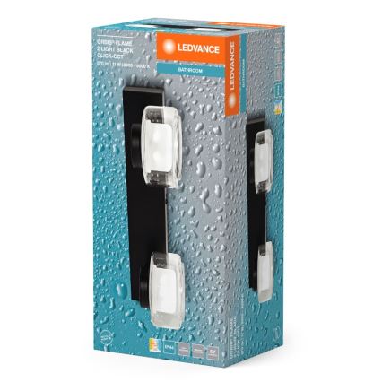 Ledvance - LED Аплик за баня ORBIS FLAME 2xLED/5,5W/230V 3000/4000K IP44 черен