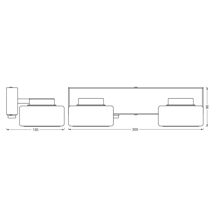 Ledvance - LED Аплик за баня ORBIS FLAME 2xLED/5,5W/230V 3000/4000K IP44 черен