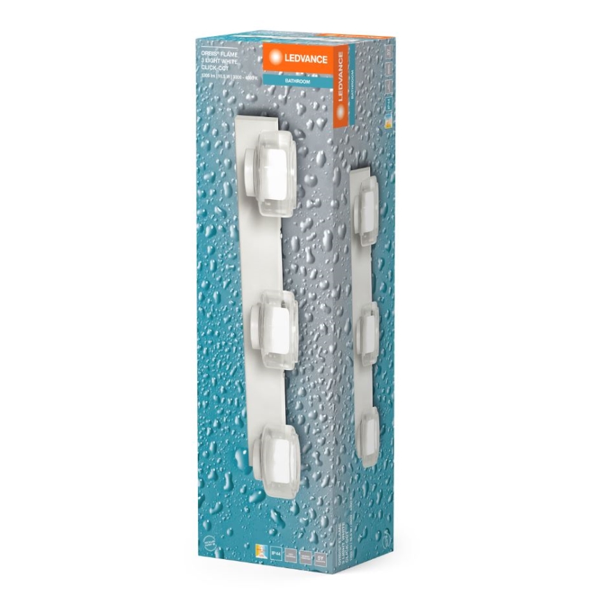Ledvance - LED Аплик за баня ORBIS FLAME 3xLED/5,5W/230V 3000/4000K IP44 бял