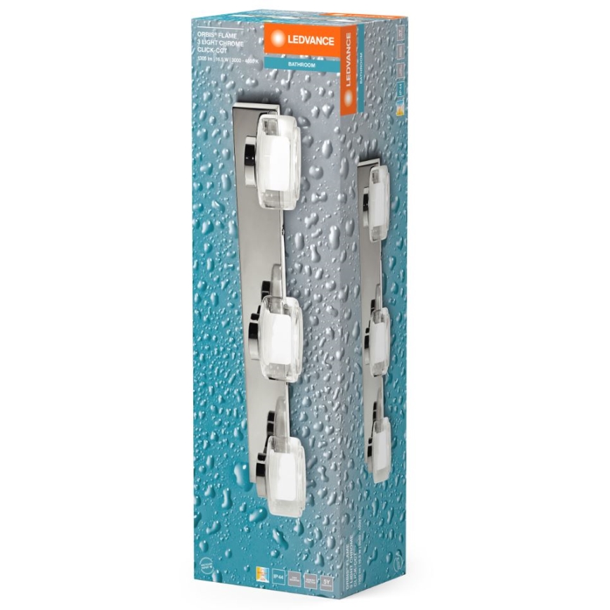 Ledvance-LED Аплик за баня ORBIS FLAME 3xLED/5,5W/230V IP44 хром