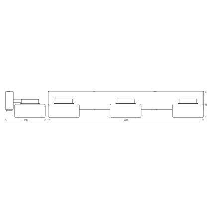 Ledvance-LED Аплик за баня ORBIS FLAME 3xLED/5,5W/230V IP44 хром