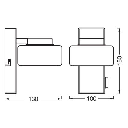 Ledvance - LED Аплик за баня ORBIS FLAME LED/5,5W/230V 3000/4000K IP44 хром